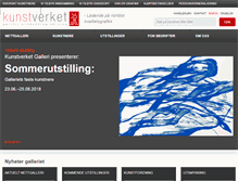 Tablet Screenshot of kunstverket.no